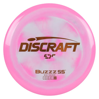 Discraft Disc Golf ESP Buzzz SS Midrange Disc 5/4/-2/1 Pink White/Bronze 169g
