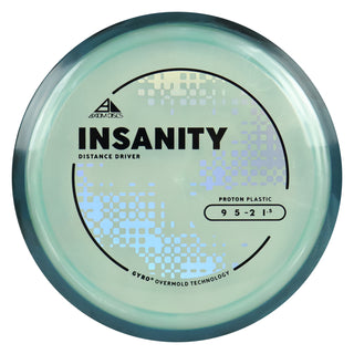 Axiom Discs Project Lab Coat Proton Insanity Distance Driver 9/5/-2/1.5 Cloudy/Storm Blue Black 166 grams