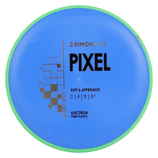 Axiom Disc Golf Simon Line Electron Firm Lizotte Pixel Putter 2/4/0/0.5 Blue/Green 168 grams