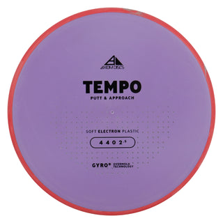 Axiom Disc Golf Electron Soft Tempo Putt and Approach 4/4/0/2.5 Purple/Red 168 grams