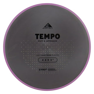 Axiom Disc Golf Electron Soft Tempo Putt and Approach 4/4/0/2.5 Black/Purple 170 grams