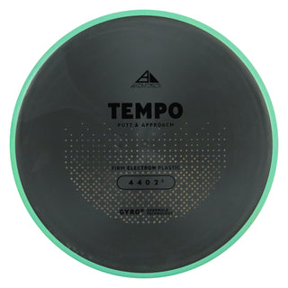 Axiom Disc Golf Electron Firm Tempo Putt and Approach 4/4/0/2.5 Black/Aqua 169 grams