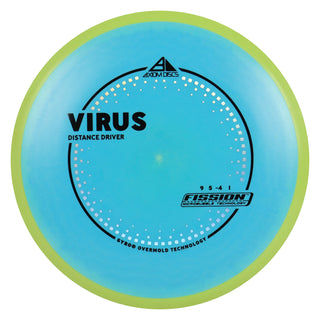 Axiom Discs Project Lab Coat Fission Virus Distance Driver 9/5/-4/1 Blue/Yellow 165 grams