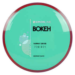 Axiom Disc Golf Simon Line Neutron Bokeh Fairway Driver 7/6/0/1 Teal/Red Purple 166 grams