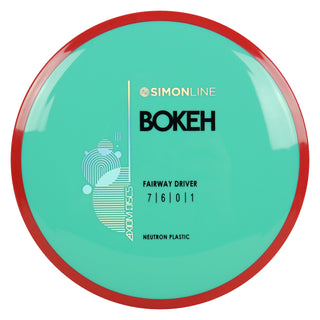 Axiom Disc Golf Simon Line Neutron Bokeh Fairway Driver 7/6/0/1 Teal/Red 174 grams
