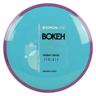 Axiom Disc Golf Simon Line Neutron Bokeh Fairway Driver 7/6/0/1 Blue/Purple Black 175 grams