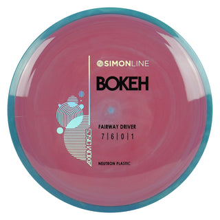 Axiom Disc Golf Simon Line Neutron Bokeh Fairway Driver 7/6/0/1 Dull Red/Storm Blue 175 grams