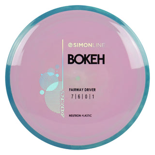 Axiom Disc Golf Simon Line Neutron Bokeh Fairway Driver 7/6/0/1 Blush/Storm Blue 174 grams