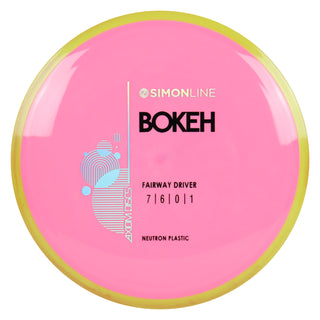 Axiom Disc Golf Simon Line Neutron Bokeh Fairway Driver 7/6/0/1 Pink/Yellow Red 169 grams