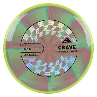 Axiom Discs Project Lab Coat Cosmic Neutron Crave 6.5/5/-1/1 Green Red/DayGlo 167 grams