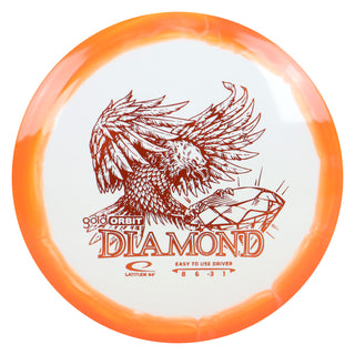 Latitude 64 Disc Golf Gold Orbit Diamond Fairway Driver 8/6/-3/1 Orange/Orange 157 grams