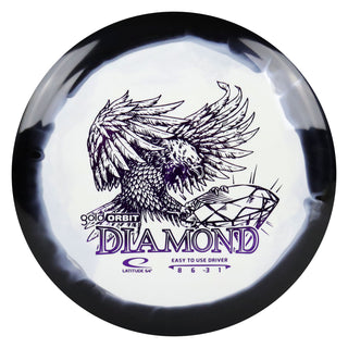 Latitude 64 Disc Golf Gold Orbit Diamond Fairway Driver 8/6/-3/1 Black/Purple 159 grams