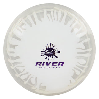 Latitude 64 Disc Golf Opto-Ice Splash River Fairway Driver 7/7/-1/1 White/Purple 173 grams