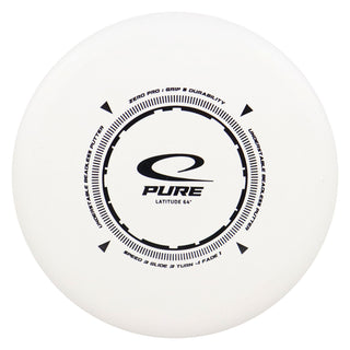 Latitude 64 Disc Golf Zero Pro Pure Putter 3/3/-1/1 White/Black 173 grams