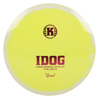 Kastaplast Disc Golf K1 Grind Idog Fairway Driver 7/5/-0.5/2 Yellow White/Red 174 grams