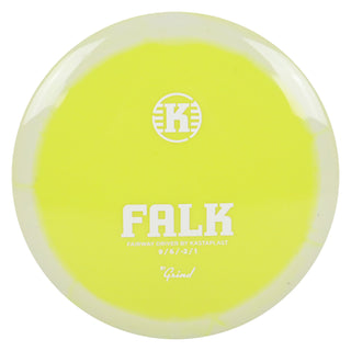 Kastaplast Disc Golf K1 Grind Falk Fairway Driver 9/6/-2/1 Yellow White/White 173 grams