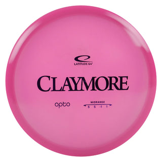 Latitude 64 Disc Golf Opto Claymore Midrange 5/5/-1/1 Light Purple/Purple 173 grams