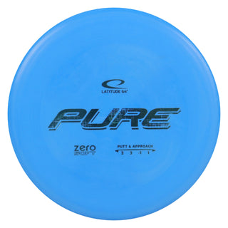 Latitude 64 Disc Golf Zero Soft Pure Putter 3/3/-1/1 Blue/Teal 176 grams