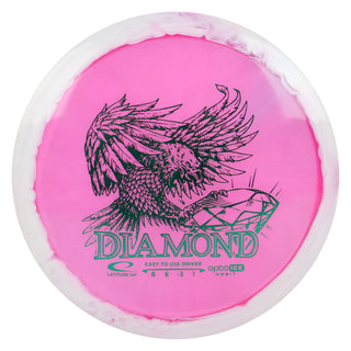 Latitude 64 Disc Golf Opto-Ice Orbit Diamond Fairway Driver 8/6/-3/1 Pink/Green 156 grams