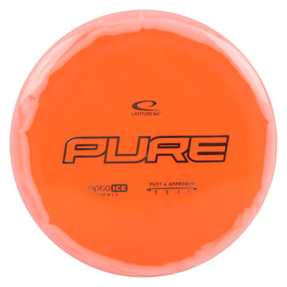 Latitude 64 Disc Golf Opto-Ice Orbit Pure Putter 3/3/-1/1 Orange/Gold 173 grams