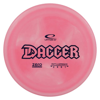Latitude 64 Disc Golf Zero Medium Dagger Putter 2/5/0/1 Light Red/Indigo 175 grams