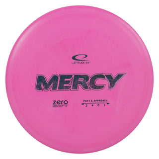 Latitude 64 Disc Golf Zero Soft Mercy Putter 2/4/0/1 Pink/Teal 176 grams