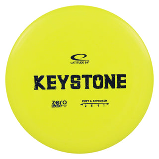 Latitude 64 Disc Golf Zero Soft Keystone Putter 2/5/-1/1 Yellow/Navy 173 grams