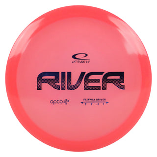 Latitude 64 Disc Golf Opto Air River Fairway Driver 7/7/-1/1 Pink/Indigo 156 grams