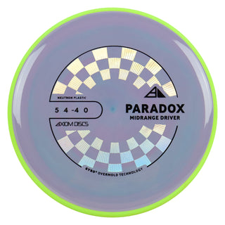 Axiom Discs Project Lab Coat Neutron Paradox Midrange Disc 5/4/-4/0 Slate Purple/DayGlo 168 grams
