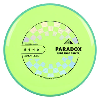 Axiom Discs Project Lab Coat Neutron Paradox Midrange Disc 5/4/-4/0 DayGlo/Teal Yellow 169 grams