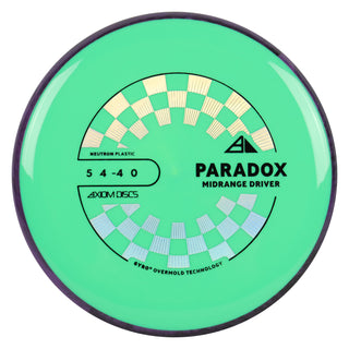 Axiom Discs Project Lab Coat Neutron Paradox Midrange Disc 5/4/-4/0 Green/Purple Black 174 grams
