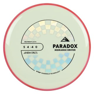 Axiom Discs Project Lab Coat Neutron Paradox Midrange Disc 5/4/-4/0 White/Pink Red 176 grams