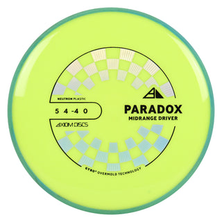 Axiom Discs Project Lab Coat Neutron Paradox Midrange Disc 5/4/-4/0 Yellow/Teal Grey 178 grams