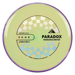 Axiom Discs Project Lab Coat Neutron Paradox Midrange Disc 5/4/-4/0 Dull Sage/Purple White 178 grams