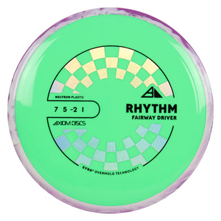 Axiom Discs Project Lab Coat Neutron Rhythm Fairway Driver 7/5/-2/1 Green/White Purple 166 grams