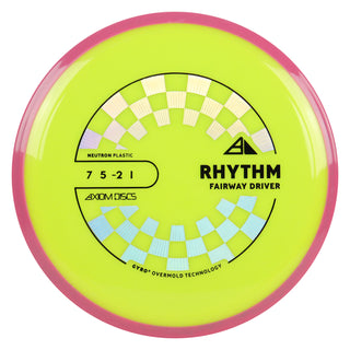 Axiom Discs Project Lab Coat Neutron Rhythm Fairway Driver 7/5/-2/1 Yellow/Pink 171 grams