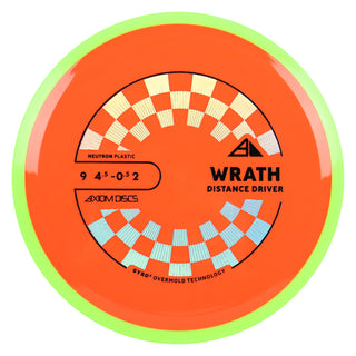 Axiom Discs Project Lab Coat Neutron Wrath Distance Driver 9/4.5/-0.5/2 Orange/DayGlo 157 grams