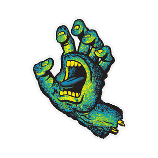Santa Cruz Skateboards Sticker Street Creep Hand Blue/Green/Yellow 4.6"