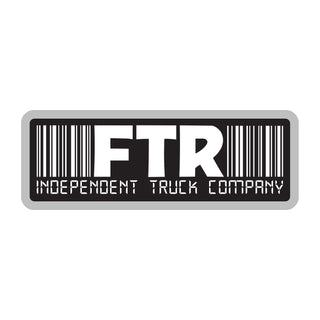 Independent Truck Co Sticker FTR Barcode White Vinyl Black 4.1"