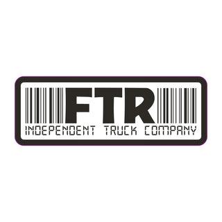 Independent Truck Co Sticker FTR Barcode White Vinyl White 4.1"