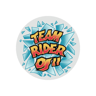 OJ Wheels Sticker Glass Clear Mylar Multi 3"