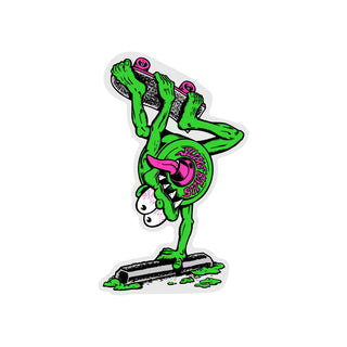 Slime Balls Skateboard Sticker Slimey II Clear Mylar Green  2.25" x 3.5"