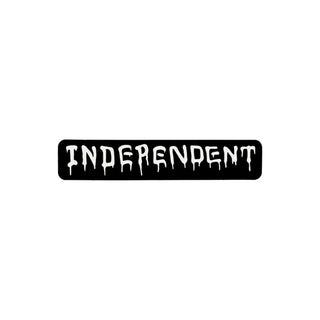 Independent Skateboard Sticker Vandal Clear Mylar Black/White  6" x 1.125"