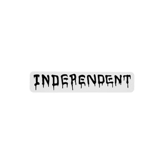 Independent Skateboard Sticker Vandal Clear Mylar White/Black  6" x 1.125"