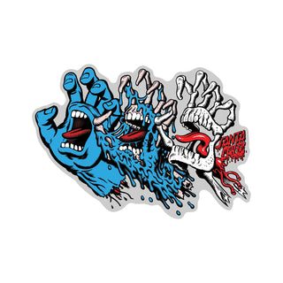 Santa Cruz Skateboard Sticker Evolve Hand Clear Mylar Multi  6" x 4.25"