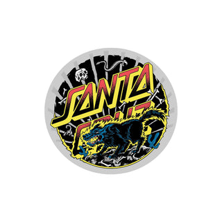 Santa Cruz Skateboard Sticker Kendall Wolf Dot Clear Mylar Multi  4" x 3.75"