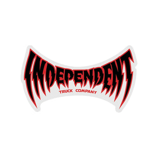Independent Skateboard Sticker Voltage Span Clear Mylar Red/Black  6" x 3.5"