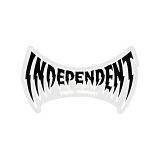 Independent Skateboard Sticker Voltage Span Clear Mylar Black/White  6" x 3.5"
