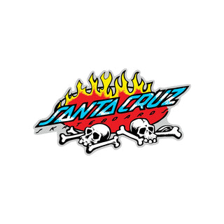 Santa Cruz Skateboard Sticker Salba Voodoo Pit Blue/Red 4.25" x 2.35"