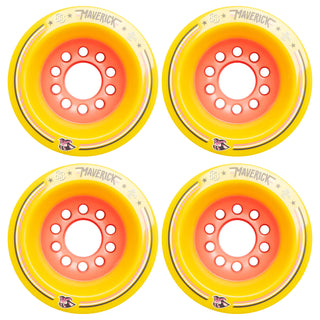 88 Wheel Co Longboard Wheels Maverick Yellow/Pink 80mm 76A